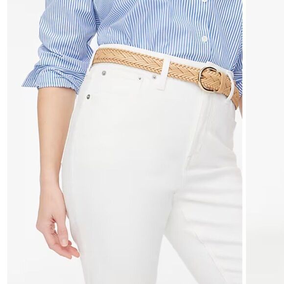 J. Crew Factory CG432 white Curvy mid-rise flare crop jean in signature NWT - Picture 2 of 10